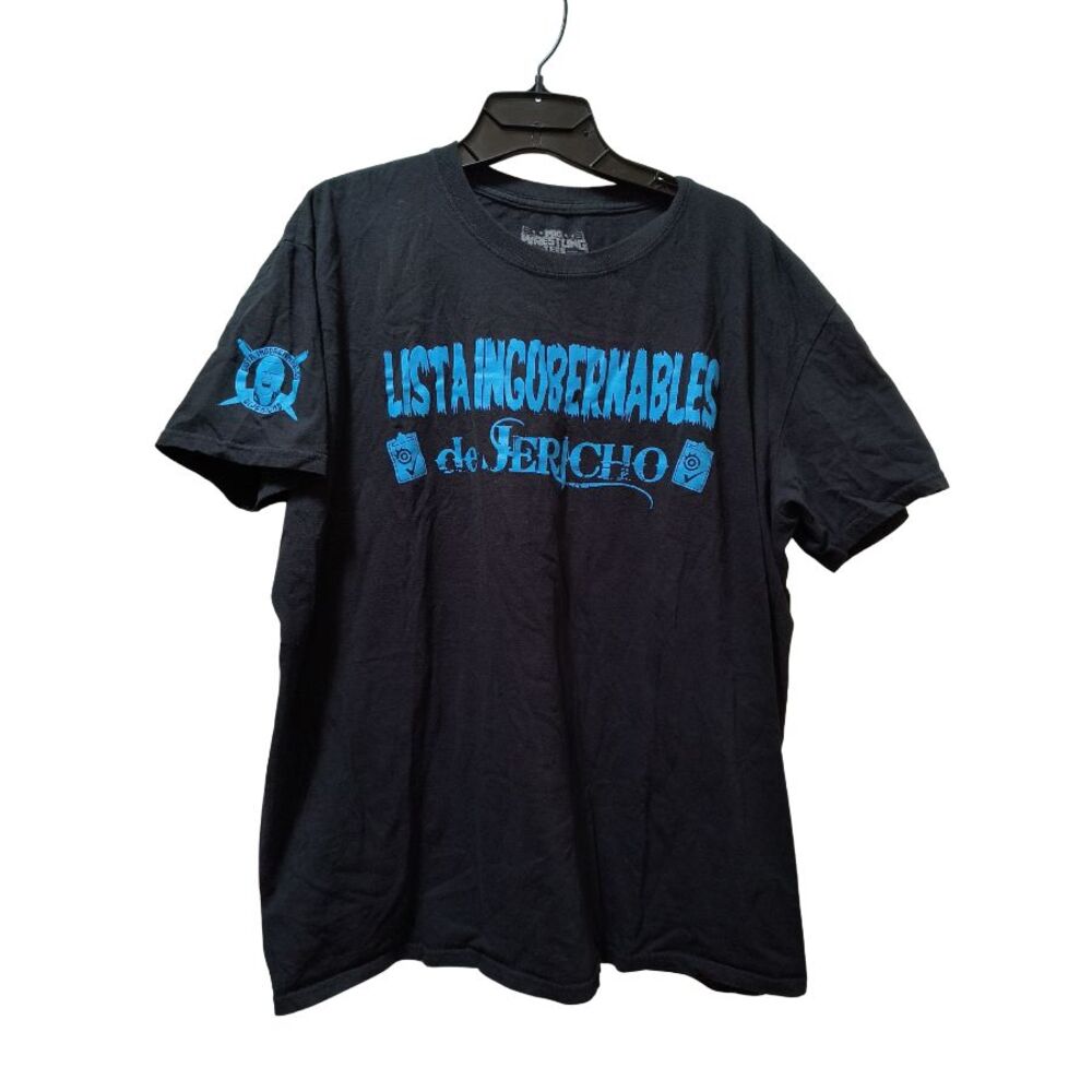 Chris Jericho Lista Ingobernables De Jericho T-Shirt  XL Black Pro Wrestling Tee
